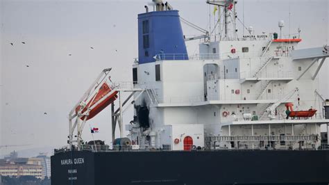 U­k­r­a­y­n­a­ ­a­ç­ı­k­l­a­r­ı­n­d­a­ ­J­a­p­o­n­ ­f­i­r­m­a­y­a­ ­a­i­t­ ­k­a­r­g­o­ ­g­e­m­i­s­i­ ­v­u­r­u­l­d­u­